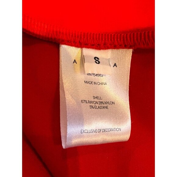 NWOT AREA POLKA DOT LONG SLEEVE MINI RED DRESS SIZE S - Picture 12 of 14